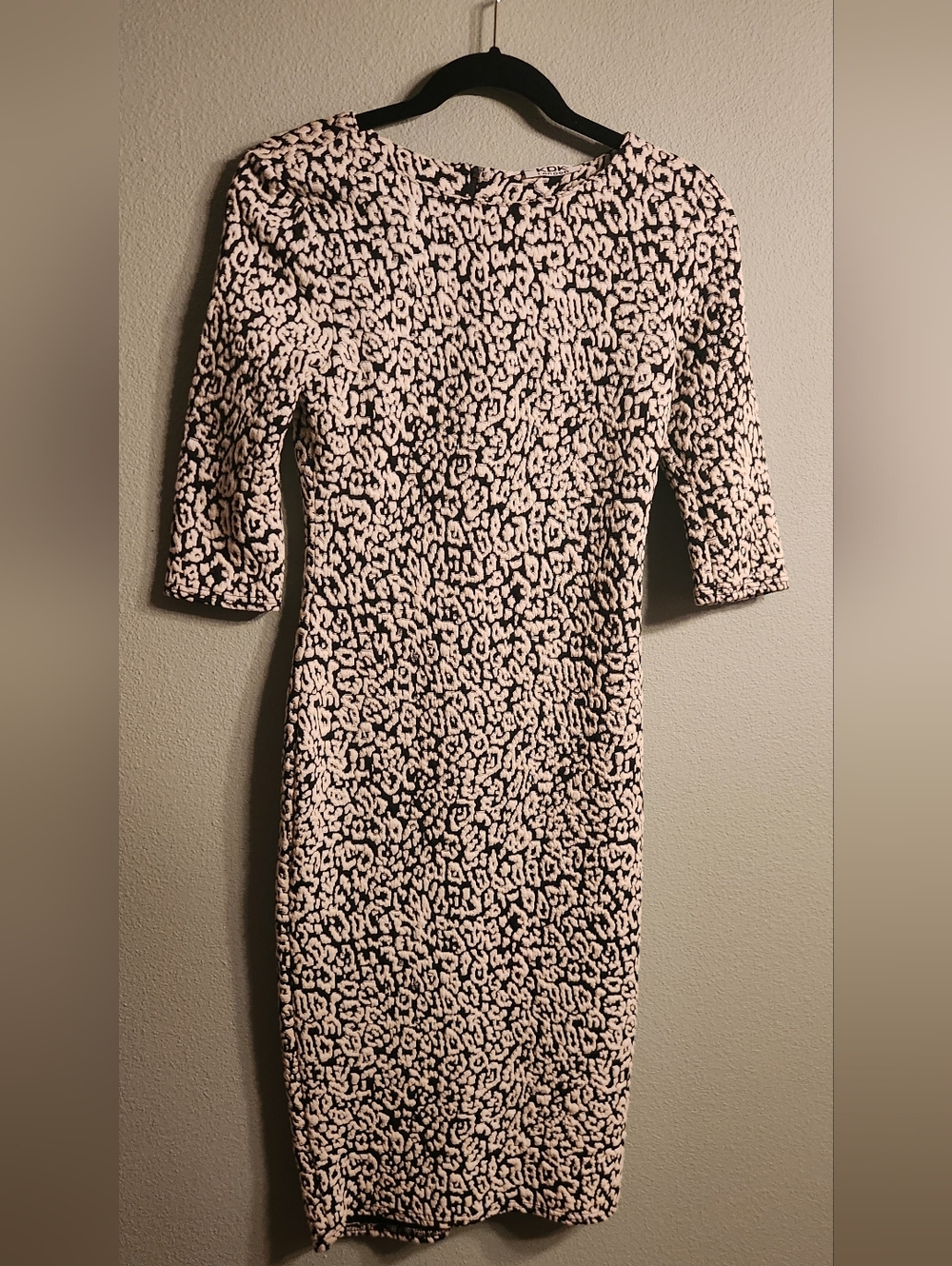 KDK London Black and White Midi Dress - Size 10